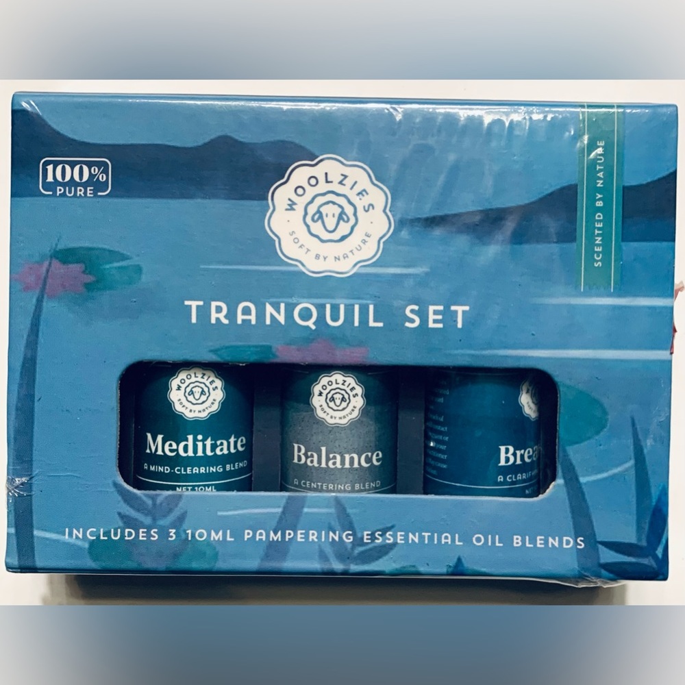 Woolzies TRANQUIL Set, 100% Pure Quality Essential Oil Blends 3 Pack, 10ml Ea.